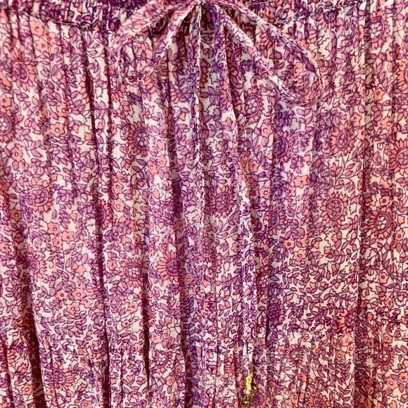 Cotton Floral Pink & Purple Flowy Top & Maxi Skirt SET. - Picture 14 of 16